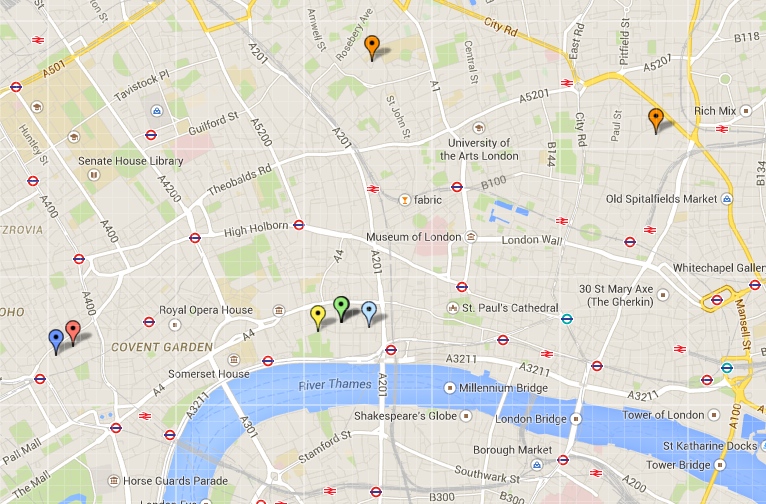 London's Legendary Journalist Pub Map