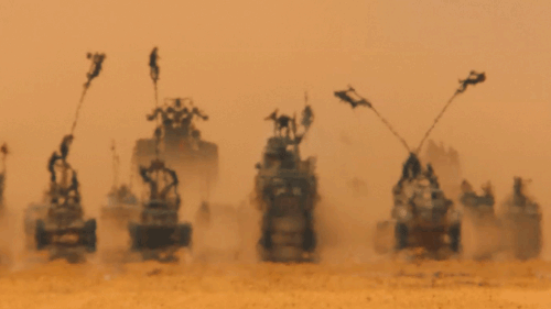 A scene from the fourth film Max: Fury Road Credit: warnerbrosentertainment.tumblr.com